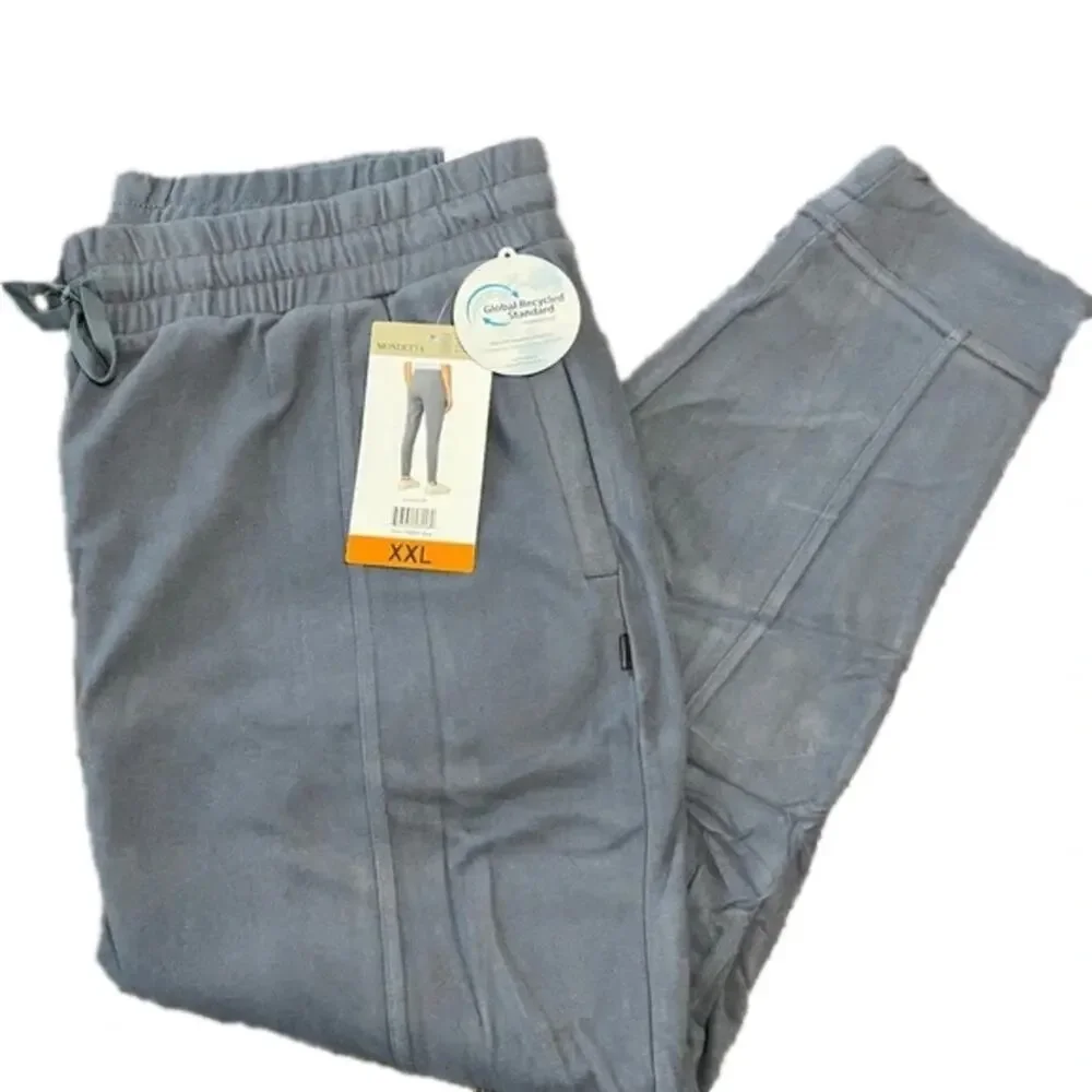 Mondetta Women's Jogger Fleece Pants Blue Grisaille Size XXL NWT